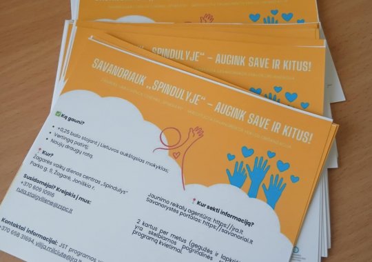 Susitikimas su Žagarės gimnazistais: apie jaunimo galimybes ir savanorystę