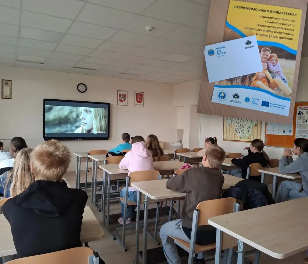 Diskusija su mokiniais apie vaiko globą
