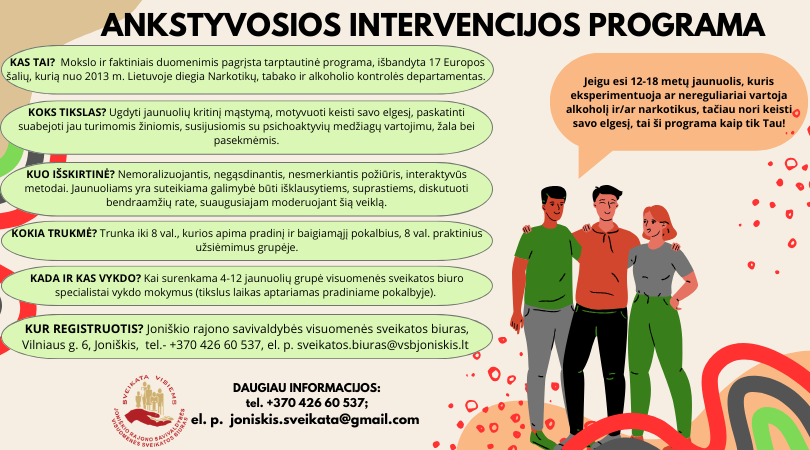Informacija apie ankstyvosios intervencijos programą